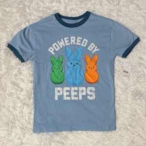 NWT Peeps Light Blue Easter Short Sleeve T-Shirt Size S Child